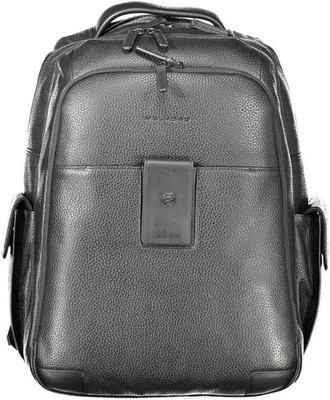 Piquadro Men's Black Leather Work Bag Briefcase