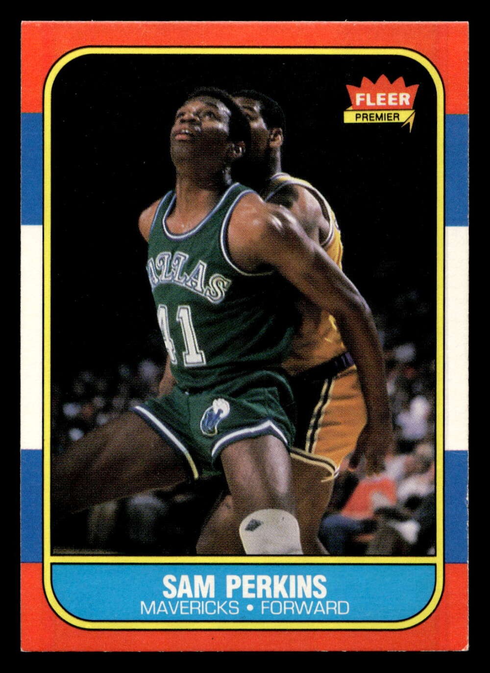 1986-87 Fleer #86 Sam Perkins Ex-Mint RC Rookie Mavericks Basketball