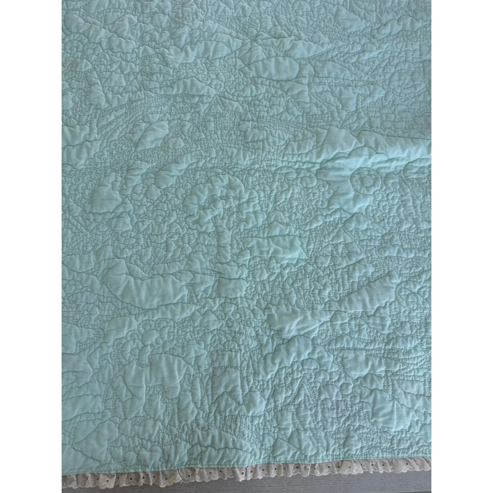 Edredón de bebé vintage hecho a mano con rimas infantiles Foto 4 de 4