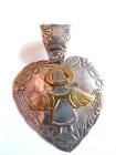 Vintage MEXICAN STERLING SILVER PENDANT ANGEL with Halo and Wings Signed
