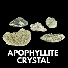 Apophyllite Crystal Stone Clusters 3.85kg Lot – 5pc Natural Healing Collection