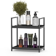 Bathroom Organizer Countertop, 2 Tier Counter Storage Shelf for Makeup Perfum...