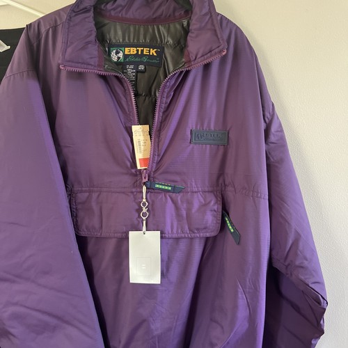 Vintage 90's Eddie Bauer Mens Med EBTEK Pullover Jacket Packable Thermal Sac Jac - Picture 11 of 14