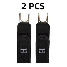 2PCS Tactical Metal Hook Elastic Belt Buckle-Less Invisible Waist Belt Closure