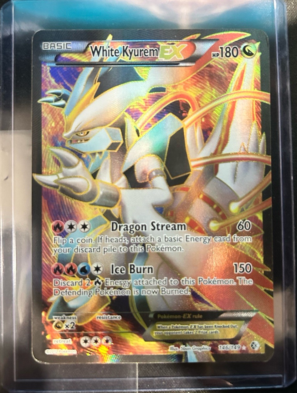 Pokemon White Kyurem EX Full Art - 146/149 Black & White Boundaries Crossed NM