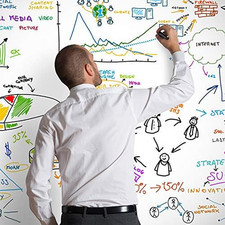 78.7"X17.7" Dry Erase Whiteboard Wallpaper Peel and Stick White Board Contact...