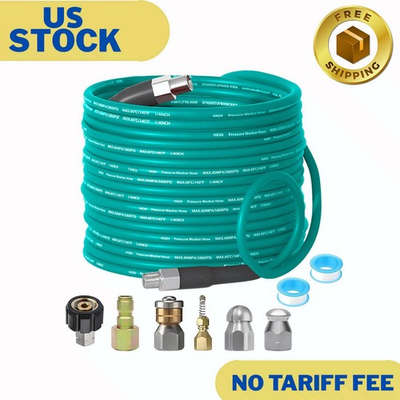 #ad Pressure Washer Sewer Jetter Kit 100Ft X1 4quot; Hydro Drain Jetter Cleaner Hose $42.55