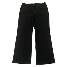 New York Company Women's Polka Dot Casual Pants Black 12 Straight Leg Mid Rise