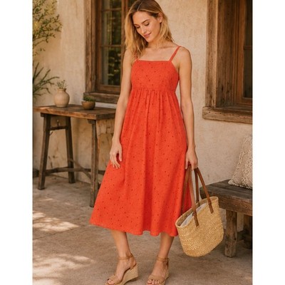 Rent the Runway Madewell Eyelet Babydoll Dress XS 100% Cotton Midi Sundress
