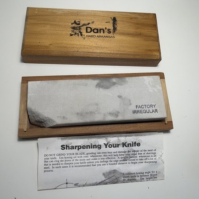 Dans Whetstone Arkansas Hard Fine Knife Sharpening Bench Stone IRREGULAR 6''