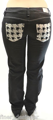 PEPE JEANS AUTHENTIC BLACK Skinny JEANS lower rise sexy LONDON SIZE 26 S NEW geo