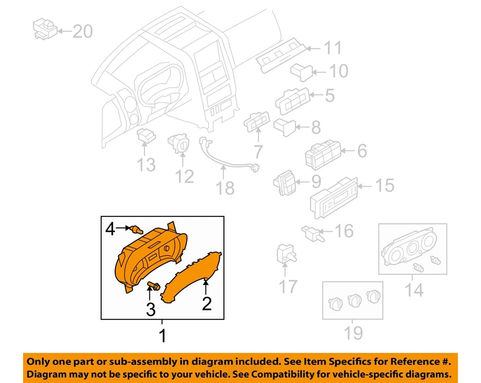 Used Speedometer Gauge fits: 2008 Ford Explorer exc. Sport Trac MPH ID 8L2T-1084 - Image 3 of 4