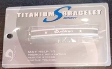 Phiten titanium bracelet sport gray and white
