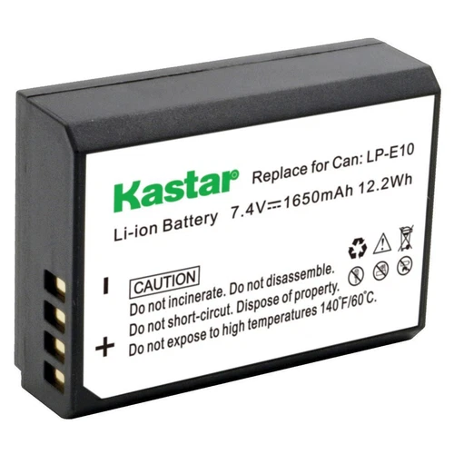 Kastar LP-E10 battery for Canon EOS Rebel T3, Rebel T5, Rebel T6, 1200D 1300D