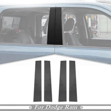 Carbon Fiber Exterior Car Pillar Post For Dodge RAM 1500 19-24 Door Trim Sticker