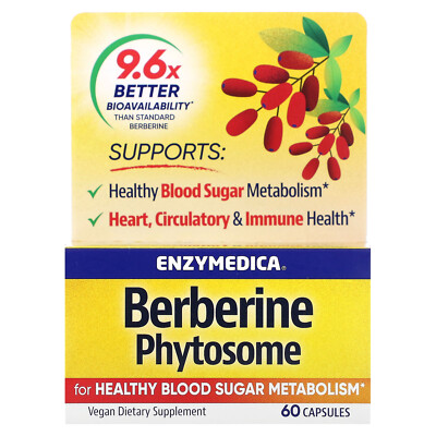 Berberine Phytosome, 275 mg, 60 Capsules