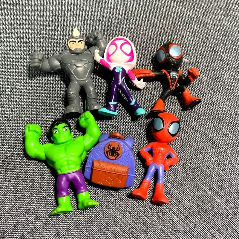 6X Marvel Spidey and His Amazing Friends Rhino Hulk Goblin Gwen 2.5'' Figure
