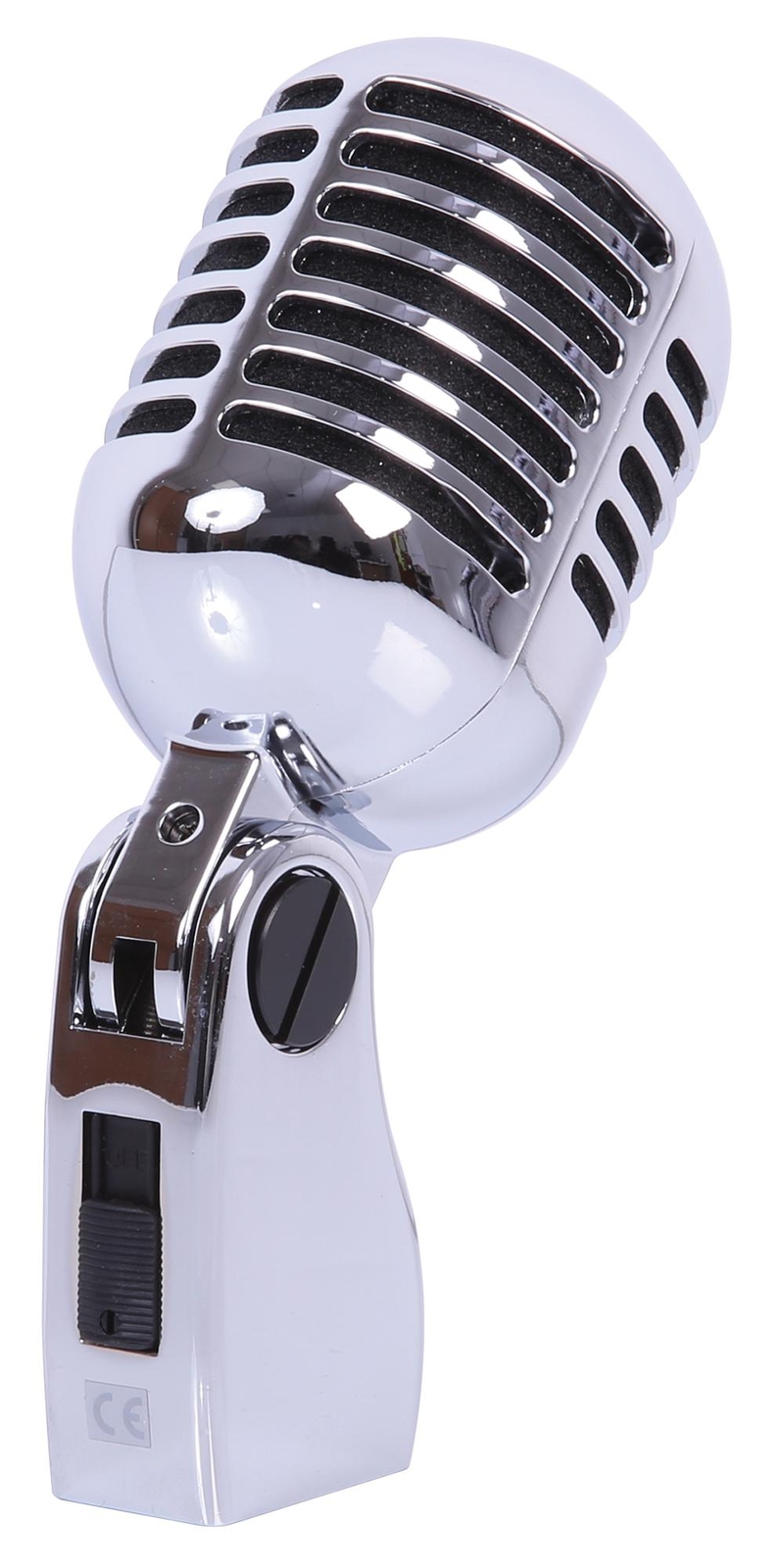 50s Style Chrome Microphone Retro Vintage Dynamic Cardioid Live Stage Event DJ