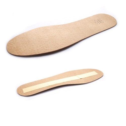 Pair Thin Leather Shoe Insoles Selfadhesive Inner Sole All Size Ladies