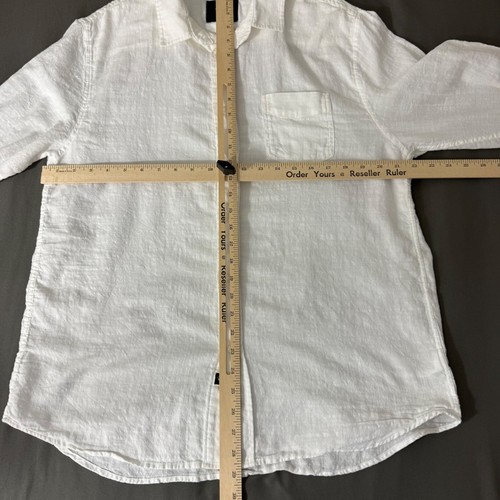 Rails Camicia Uomo Extra Large Wyatt Bottone Manica Lunga Top Tasca Bianca - Foto 10 di 14