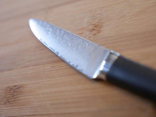 Coltello universale in acciaio damascato - damascato - design martellato!!!!! - Foto 3 di 8
