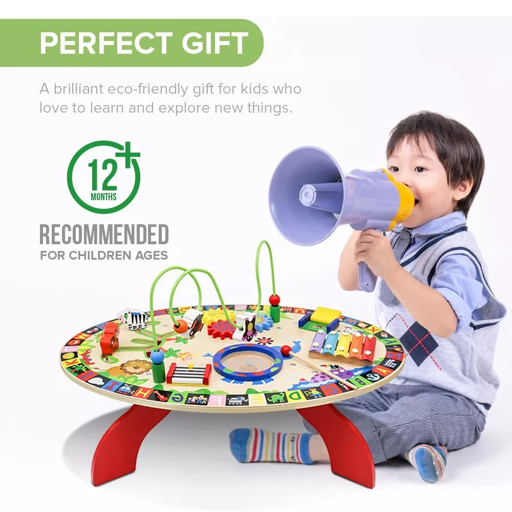 7 in1 Baby Play Learn Activity Table Toddler Early Education Bead
