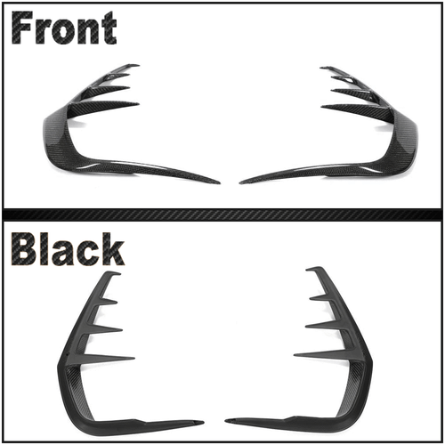 For Infiniti Q60 2016-22 Real Carbon Rear Bumper Side Vent C Blade Trim Canards - Picture 11 of 11