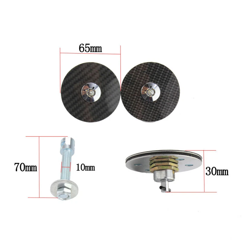 Kit de bloqueo de pasador de capó de coche reacondicionado par de EE. UU. para bloqueo de capó de coche de pista de carreras Foto 2 de 4