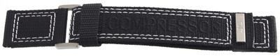 Jaeger Lecoultre Master Compressor Black Fabric Band Strap 22mm