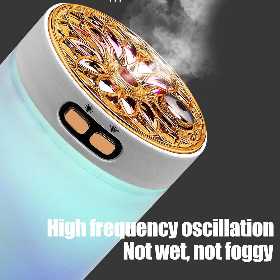 Mini Car Humidifier Air Purifier Freshener Led Aroma Essential Oil Diffuser - image 2 of 4