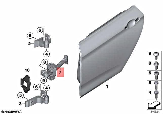 Genuine BMW F34 318d 320d 320dX 320i 320iX Door Brake Rear Left  