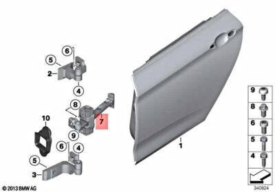 Genuine BMW F34 318d 320d 320dX 320i 320iX Door Brake Rear Left  
