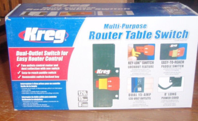 Kreg #PRS3100 Black Plastic/Metal Multi-Purpose Router Table Switch-New