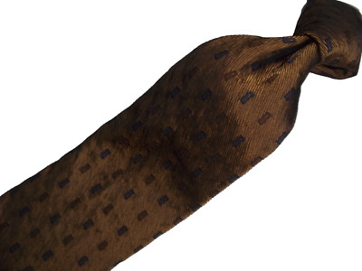 Micky Milano Brown Italian Woven Silk Tie L60'' x 3.3/4''W