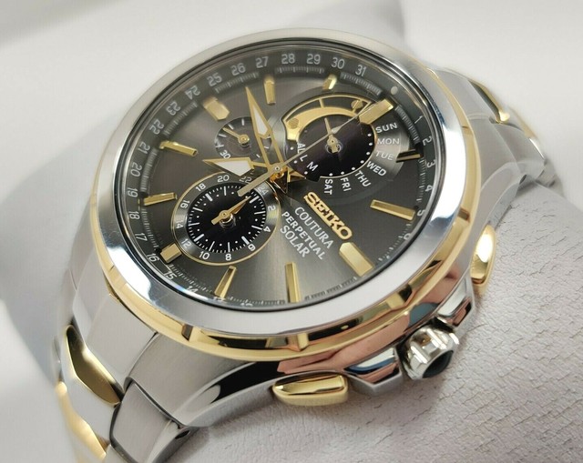 seiko men's ssc233 sport solar brushed stainless steel watch