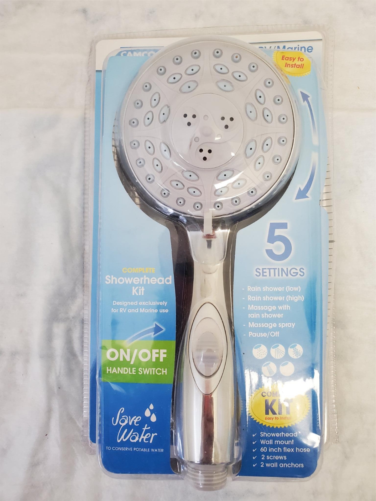 Camco Shower Head Kit Chrome with Hose 43713 eBay