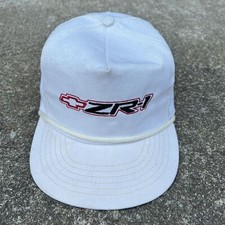 Vintage 1980  s Trucker Hat Snapback Cap Chevy ZR-1 Chevrolet Embroidered Rope