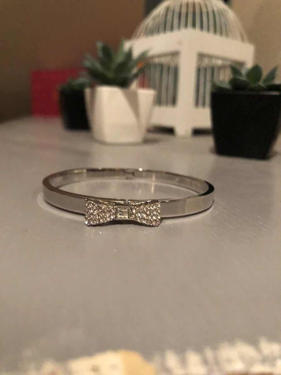 ADORABLE Kate Spade Silver Bow Bangle