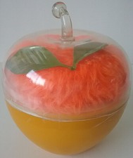 Novelty Perfume Big Apple Dusitng Powder w/ Puff Sealed Vintage 1970's Giftique