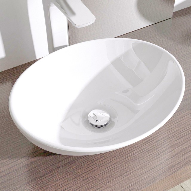 Durovin Counter Top Shelf Wash Basin Sink White Stone 600mm X