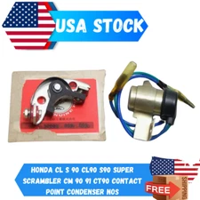 For Honda CM 90 91 CT90 CL S90 CL90 Super Scrambler Contact Point Condenser Set