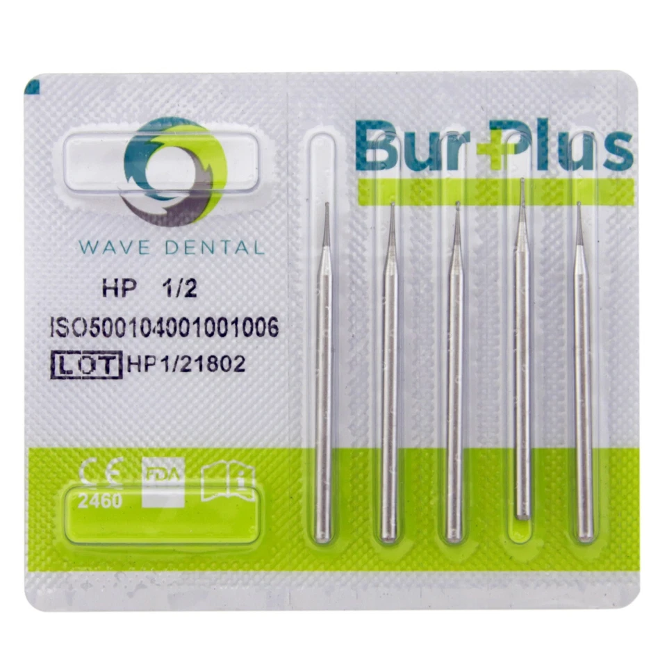 Wave Dental Straight Handpiece Carbide Bur Round HP1/4 1/2 1 2 3 4 5 6 7 8 Prima - Image 2 of 4