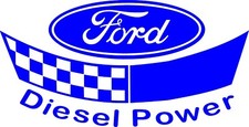 Ford Diesel Power Decal 8in W X 4.1in H In Your Choice Of Color
