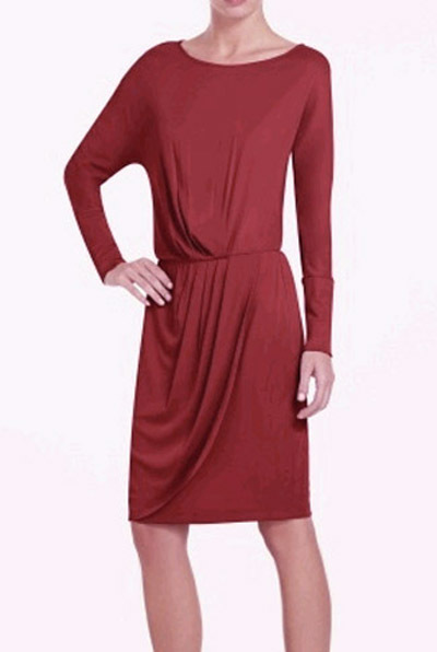 bcbg red long sleeve dress BCBG Max Azria