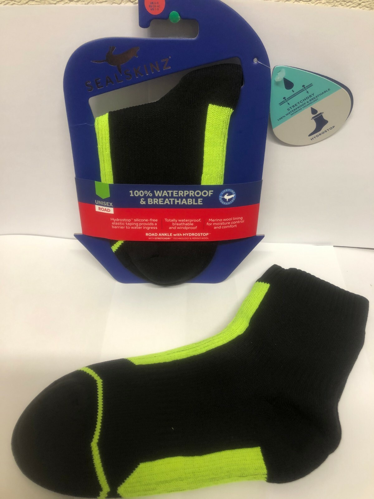 SealSkinz Road Ankle Socks with Hydrostop black/illuminous eBay