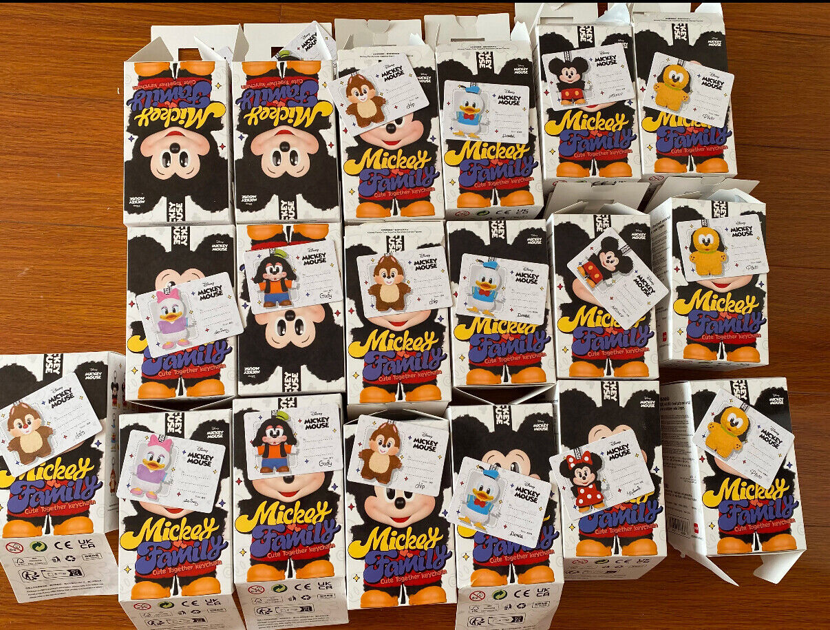 POP MART Mickey Family Keychain Cute Figure Doll Gift Pendant