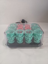 VINTAGE CLAIROL LOCK 'N ROLL CURLERS 24 HOT ROLLERS 2 SIZES SPOOLIES BT-1