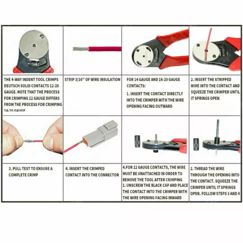 1500PC Deutsch DT Connector Plug Kit With Genuine Deutsch Crimp Tool Auto Marine - Bild 9 von 16