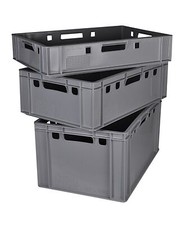 Stapelbox grau Stapelkiste