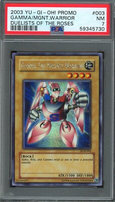 YuGiOh Gamma the Magnet Warrior DOR-003 Graded PSA 7 NM Secret